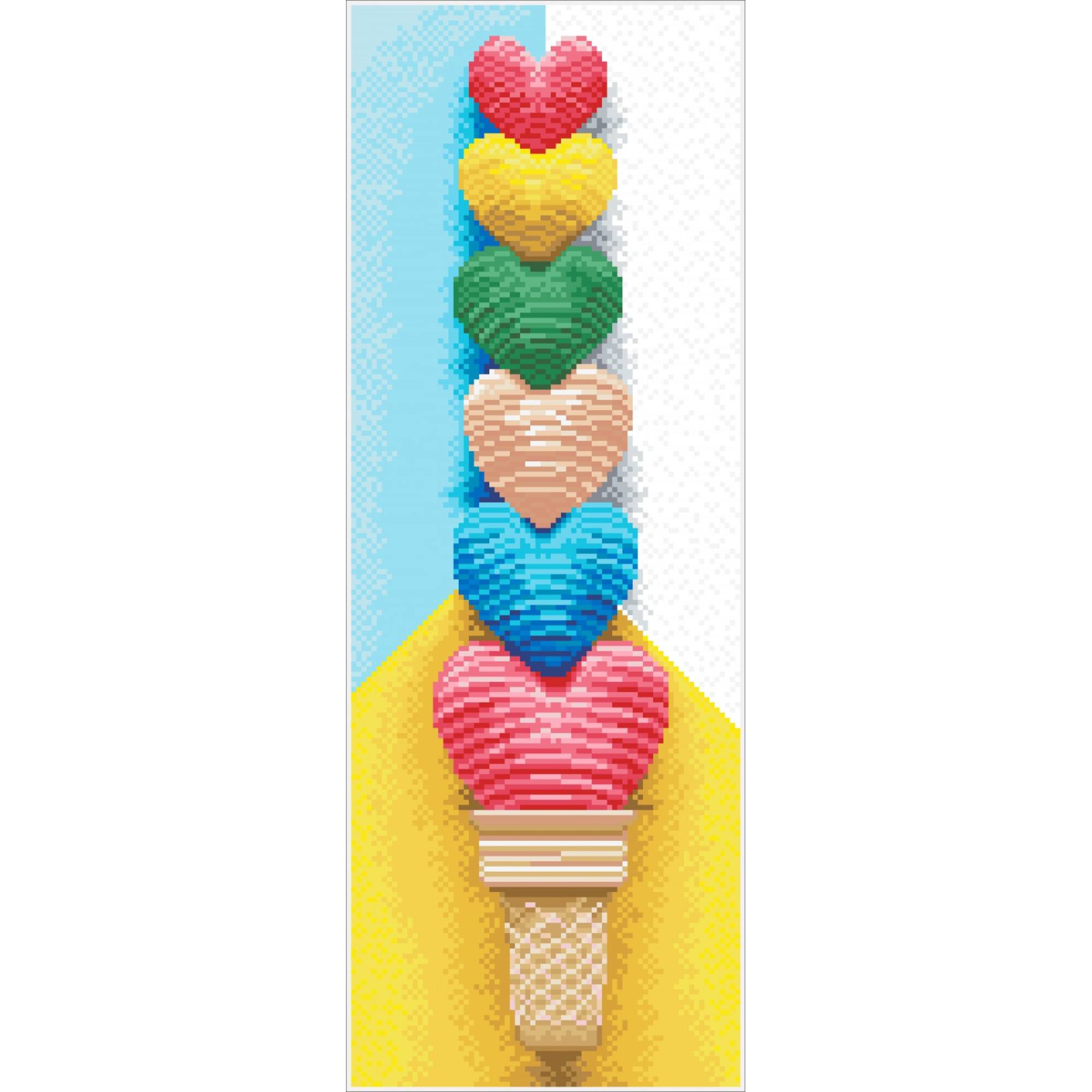 Diamond Dotz® Intermediate Ice Cream Hearts Diamond Facet Art Kit
